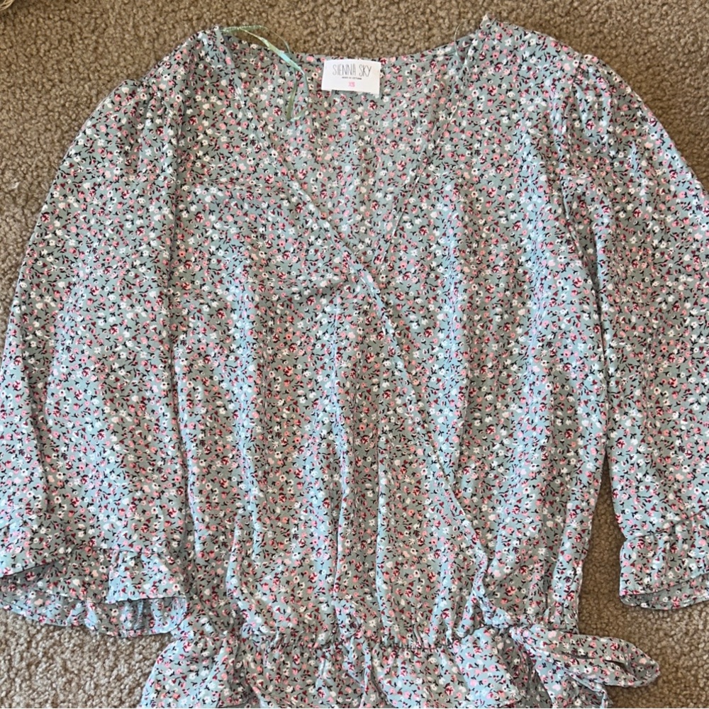 Sienna Sky Green Floral Top